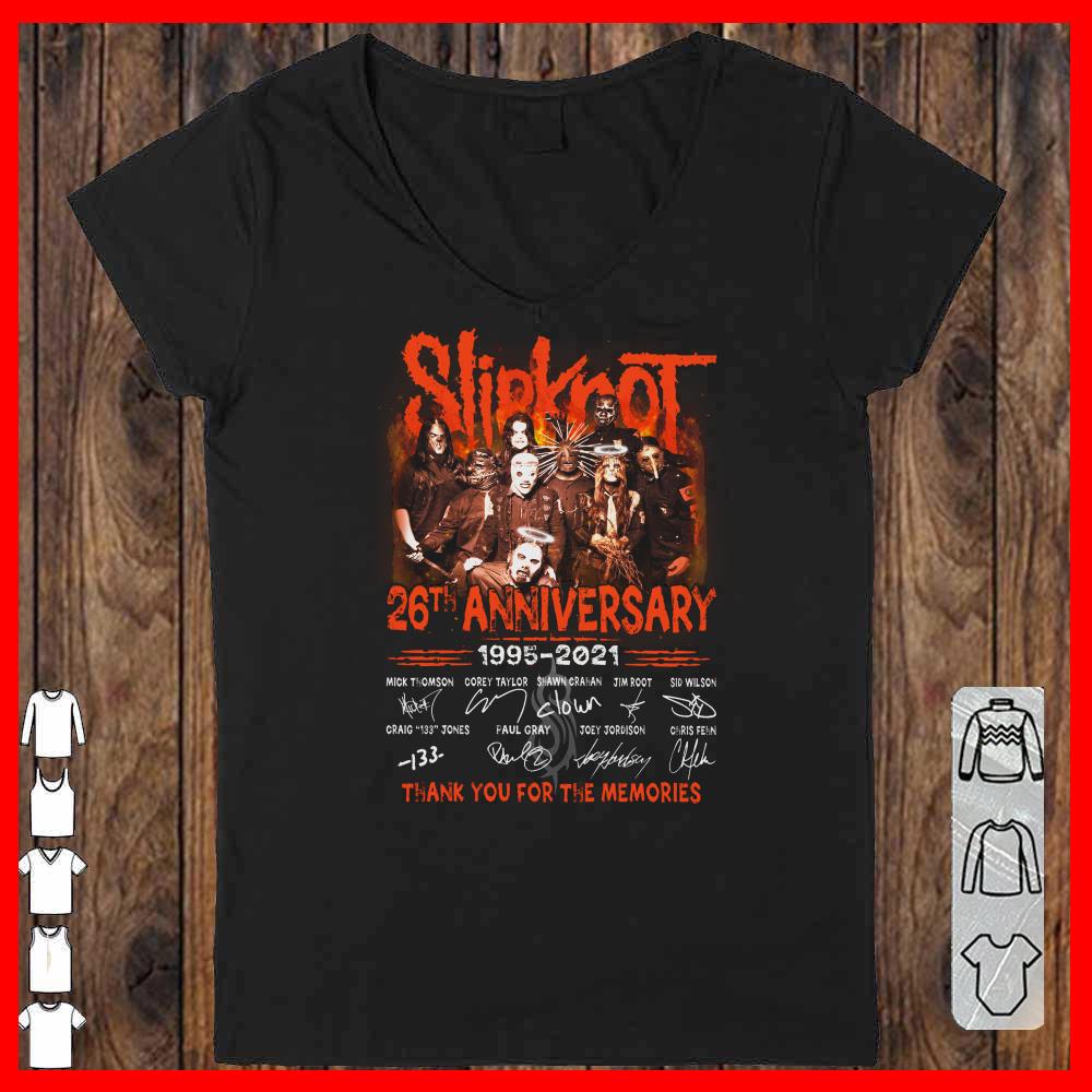 Slipknot 26th Aniversary 1995 2021 thank you for memories Signature shirt
