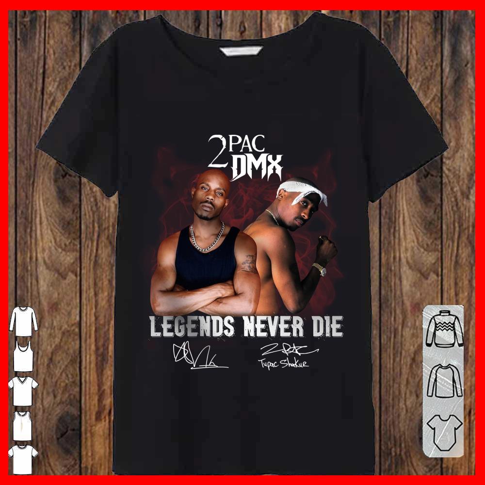2PAC DMX Lengends Never die Shirt, Tupac Shkue signature shirt, DMX legends shirt