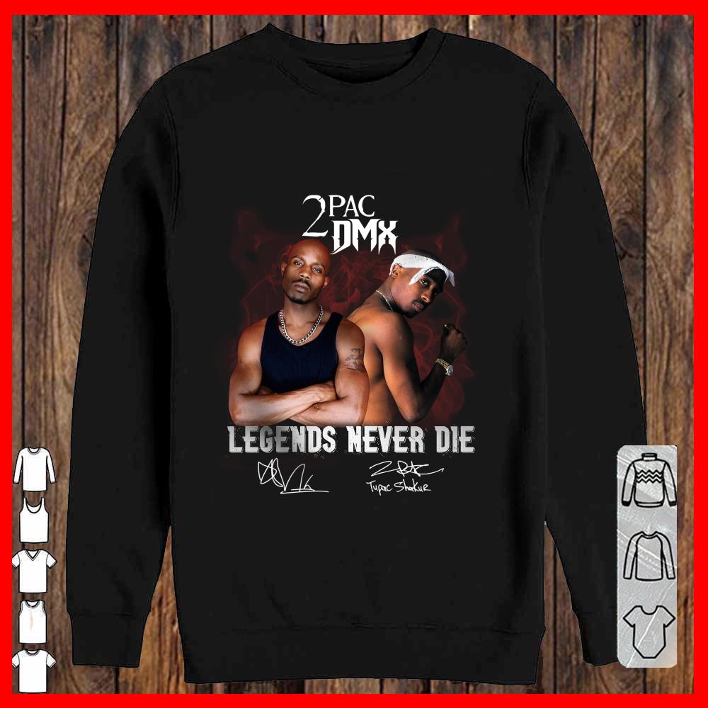 2PAC DMX Lengends Never die Shirt, Tupac Shkue signature shirt, DMX legends shirt