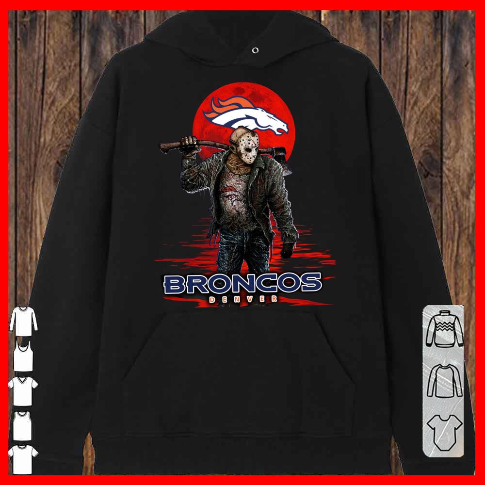 Broncos Denver Mashup Jason Voorhees Horror Movies Shirt, Jason Voorhees Broncos Denver T-shirt