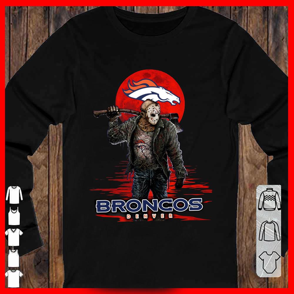 Broncos Denver Mashup Jason Voorhees Horror Movies Shirt, Jason Voorhees Broncos Denver T-shirt