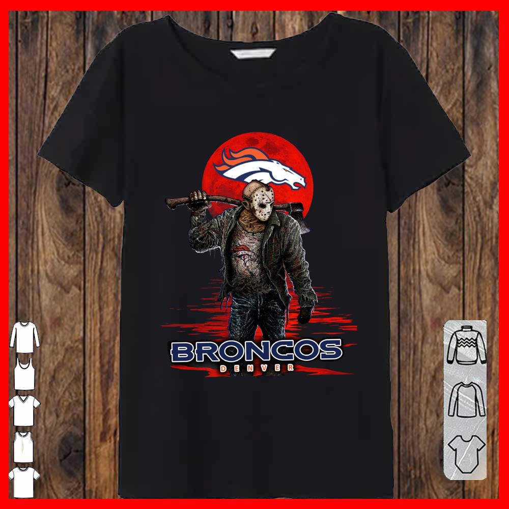 Broncos Denver Mashup Jason Voorhees Horror Movies Shirt, Jason Voorhees Broncos Denver T-shirt
