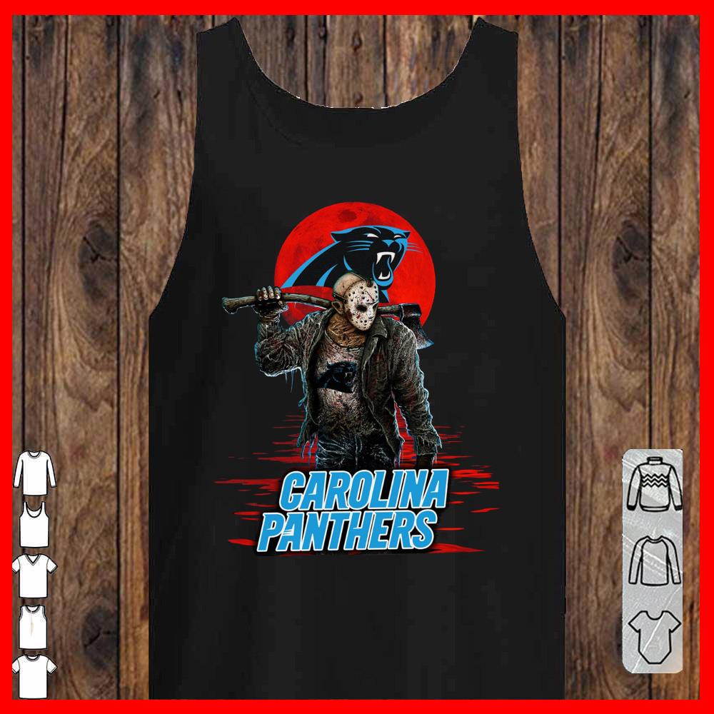 Carolina Panthers Mashup Jason Voorhees Horror Movies Shirt, Jason Voorhees Carolina Panthers Shirt