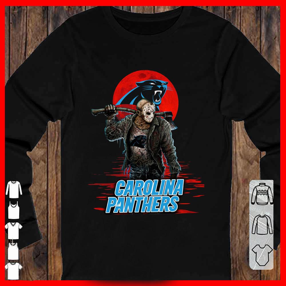 Carolina Panthers Mashup Jason Voorhees Horror Movies Shirt, Jason Voorhees Carolina Panthers Shirt