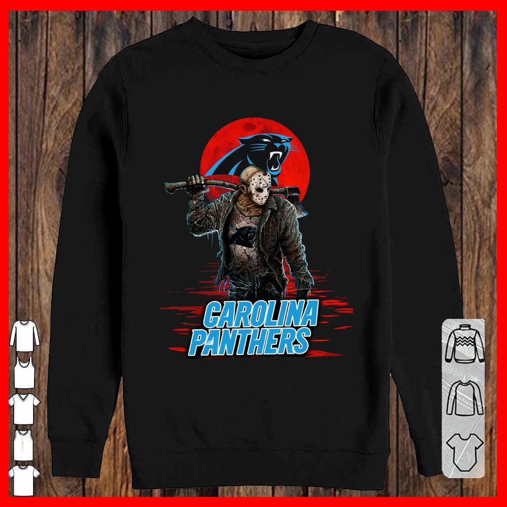 Carolina Panthers Mashup Jason Voorhees Horror Movies Shirt, Jason Voorhees Carolina Panthers Shirt
