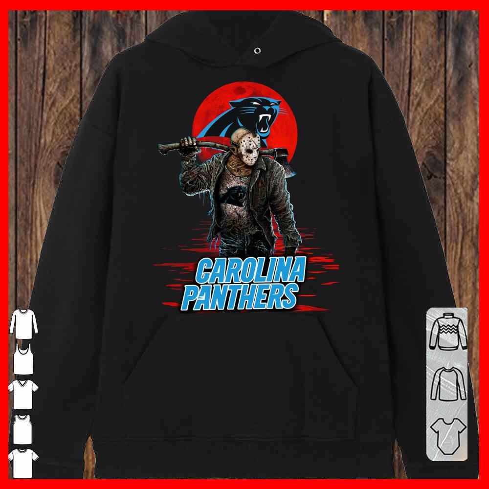 Carolina Panthers Mashup Jason Voorhees Horror Movies Shirt, Jason Voorhees Carolina Panthers Shirt