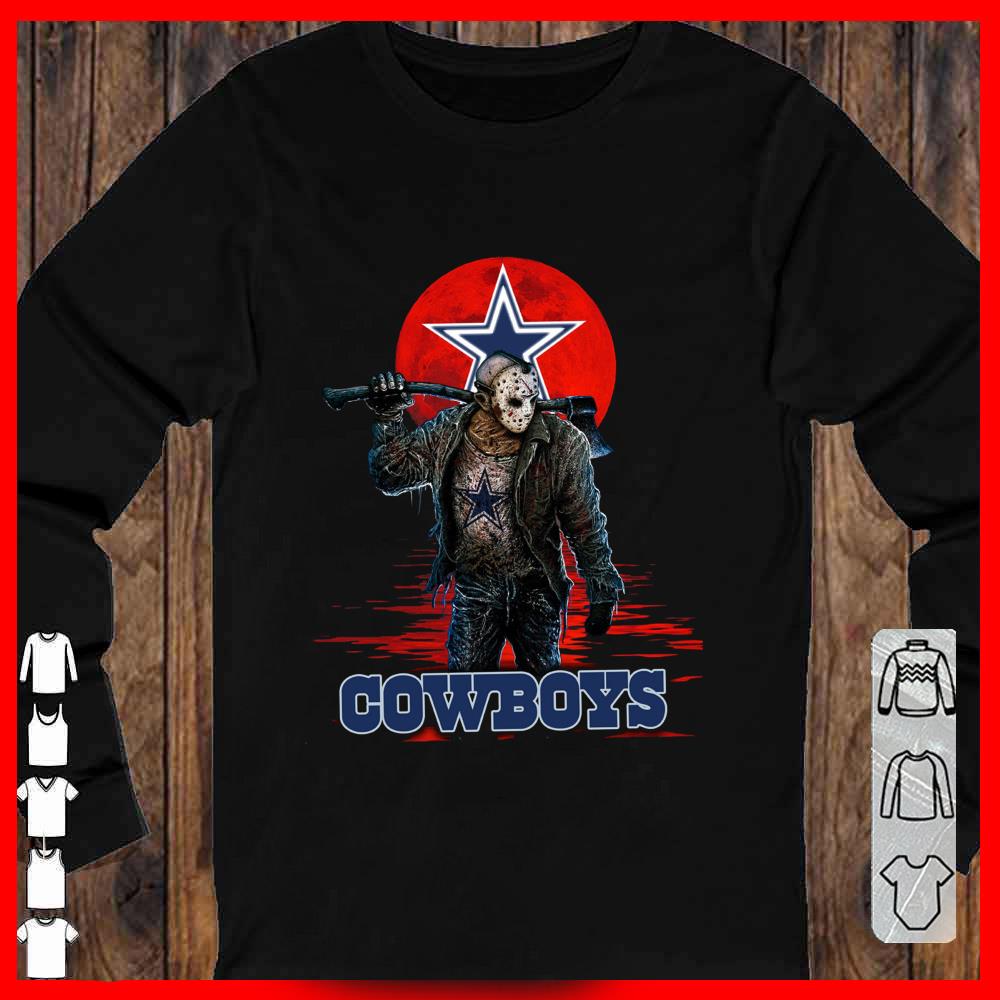 Dallas Cowboys Mashup Jason Voorhees Horror Movies Shirt, Jason Voorhees Dallas Cowboys Longsleeve