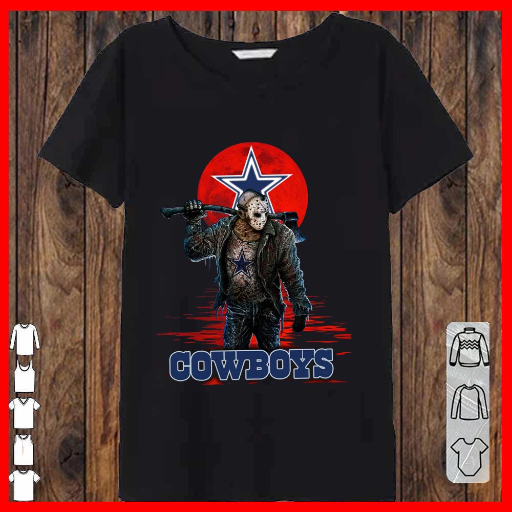 Dallas Cowboys Mashup Jason Voorhees Horror Movies Shirt, Jason Voorhees Dallas Cowboys Women-T-shirt