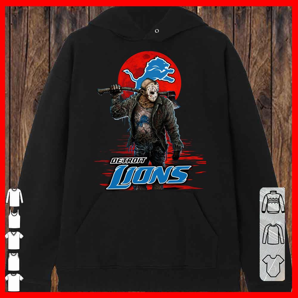 Detroit Lions Mashup Jason Voorhees Horror Movies Shirt, Jason Voorhees Detroit Lions Hoodies