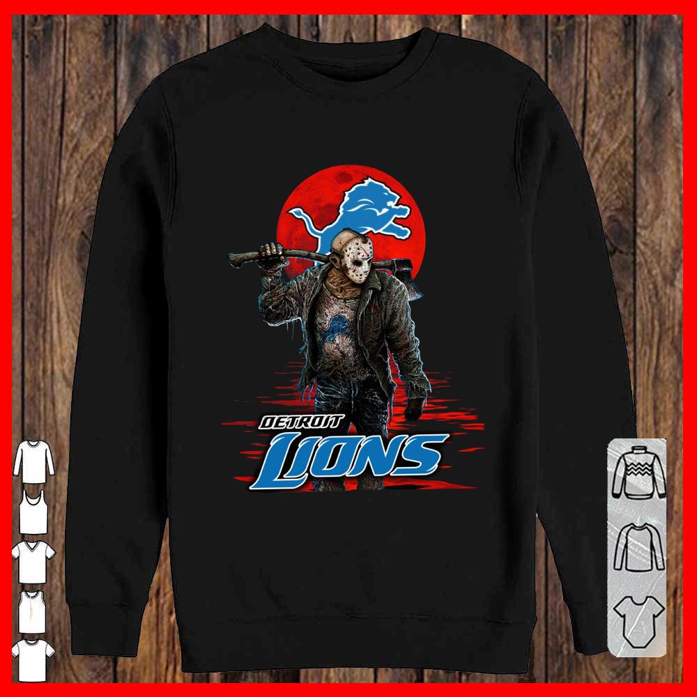 Detroit Lions Mashup Jason Voorhees Horror Movies Shirt, Jason Voorhees Detroit Lions Sweatshirt