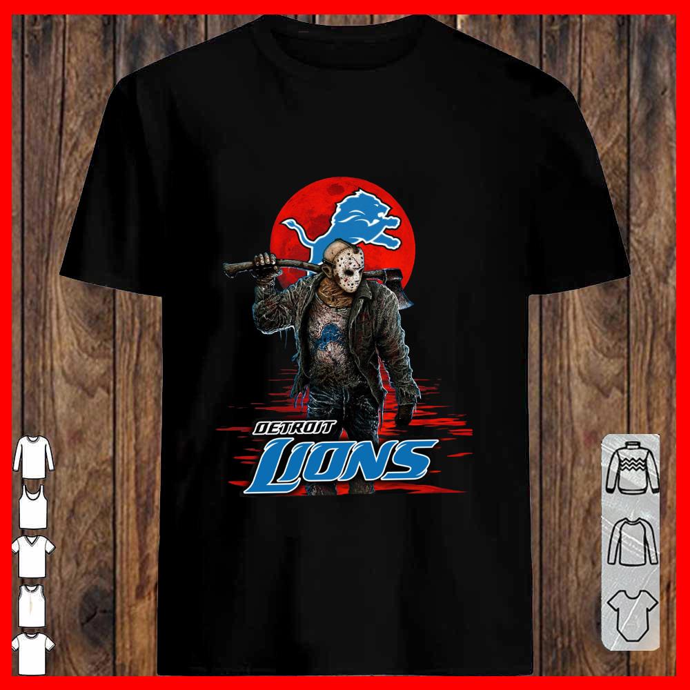 Detroit Lions Mashup Jason Voorhees Horror Movies Shirt, Jason Voorhees Detroit Lions T-shirt
