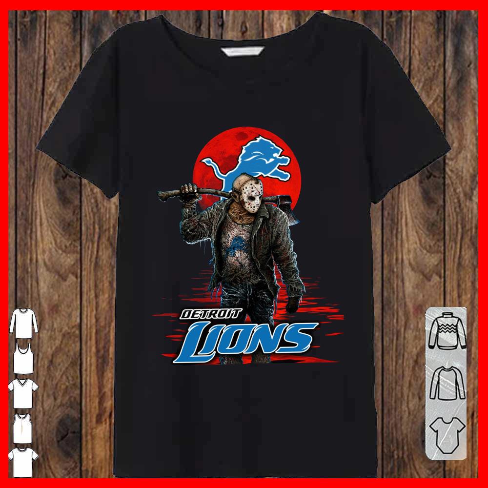 Detroit Lions Mashup Jason Voorhees Horror Movies Shirt, Jason Voorhees Detroit Lions Women-T-shirt