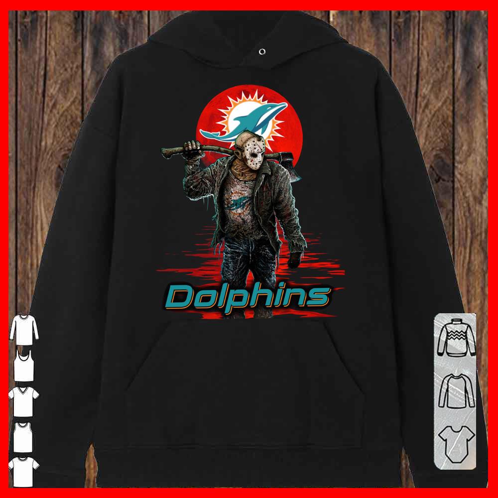 Dolphins Mashup Jason Voorhees Horror Movies Shirt, Jason Voorhees Dolphins Hoodies