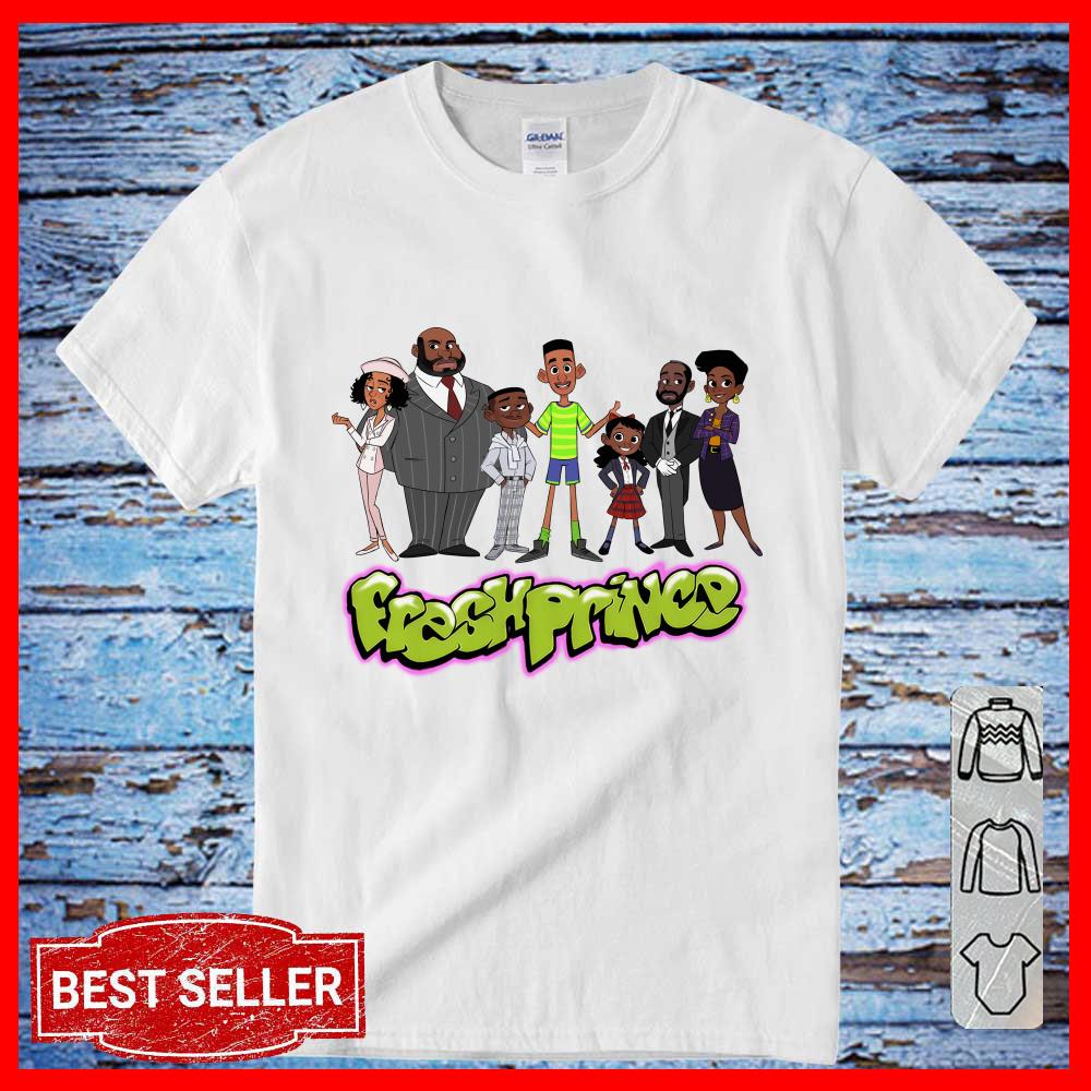 Fresh Prince characters cartoon Tshirt