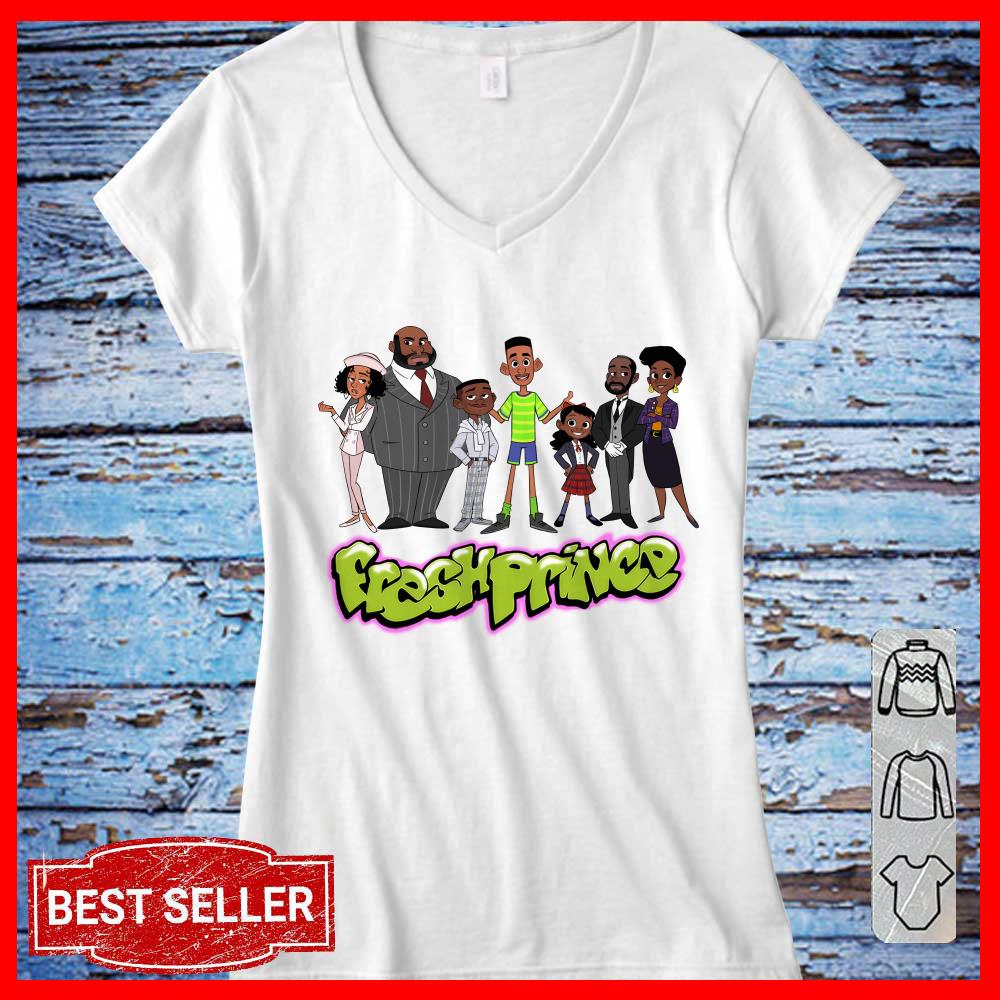 Fresh Prince characters cartoon Women Tshirt