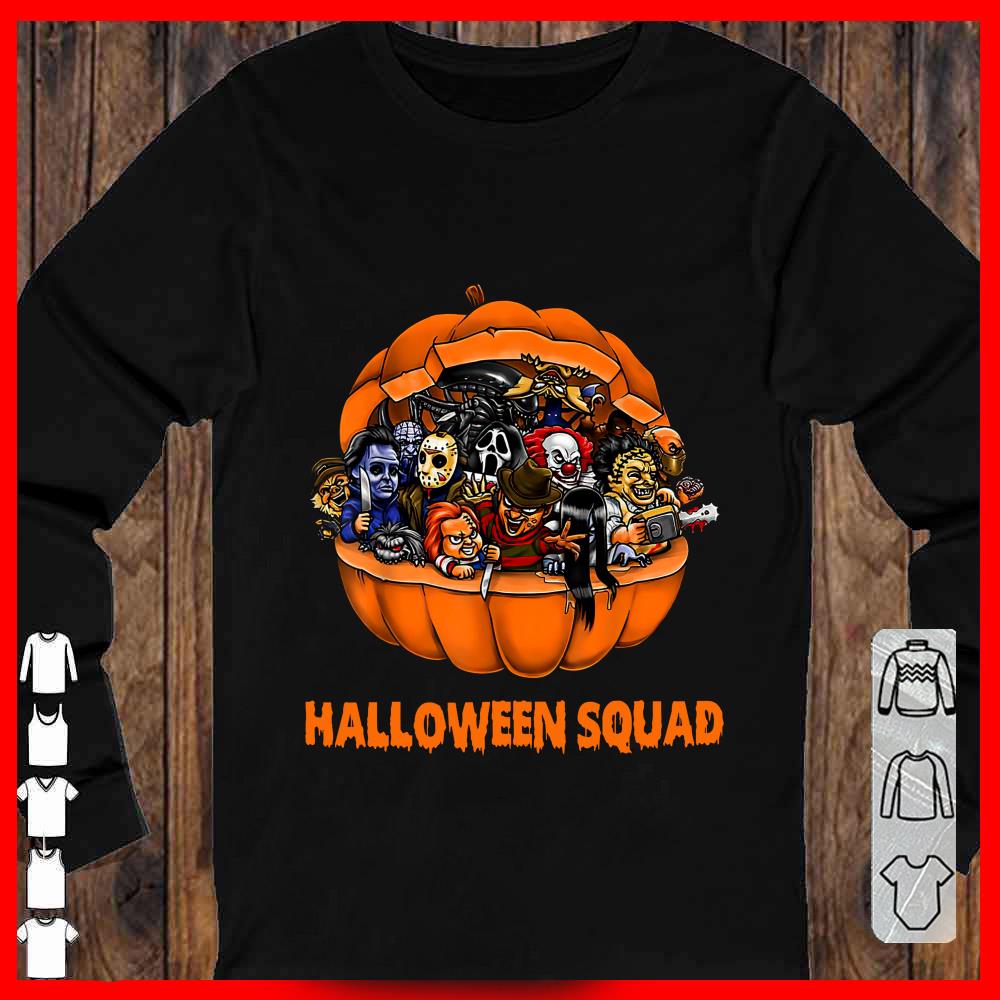 Friend Funny scary Halloween squad characters pumpkin Hoodies