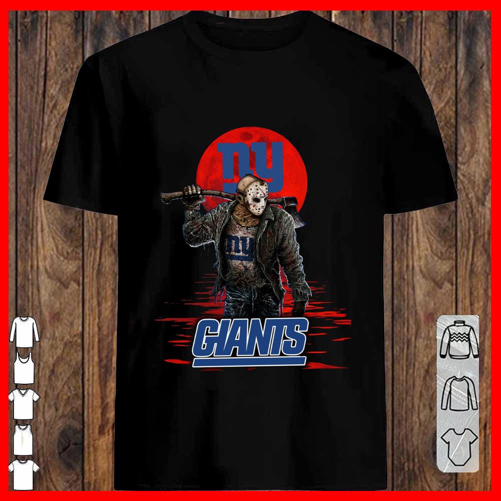 Giants Browns Mashup Jason Voorhees Horror Movies Shirt, Jason Voorhees Giants T-shirt
