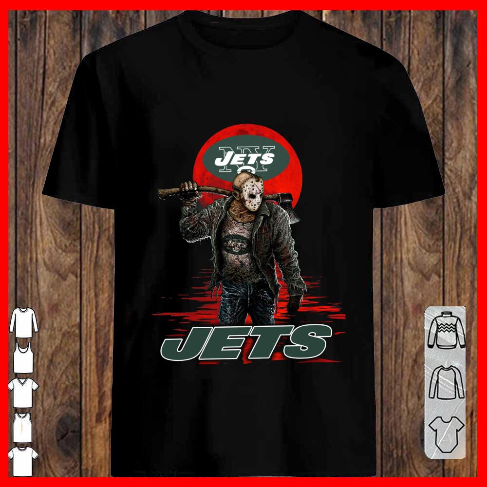 JETS Mashup Jason Voorhees Horror Movies Shirt, Jason Horror Jets basketball T-shirt