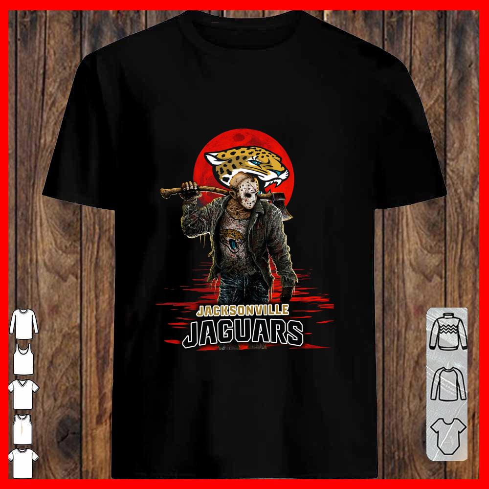 Jacksonville Jaguars Mashup Jason Voorhees Horror Movies T-shirt