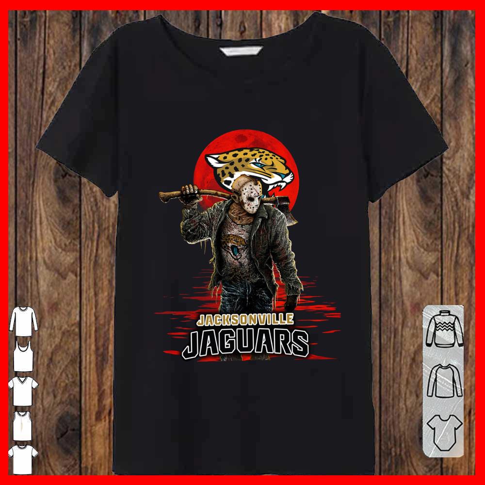 Jacksonville Jaguars Mashup Jason Voorhees Horror Movies Women-T-shirt