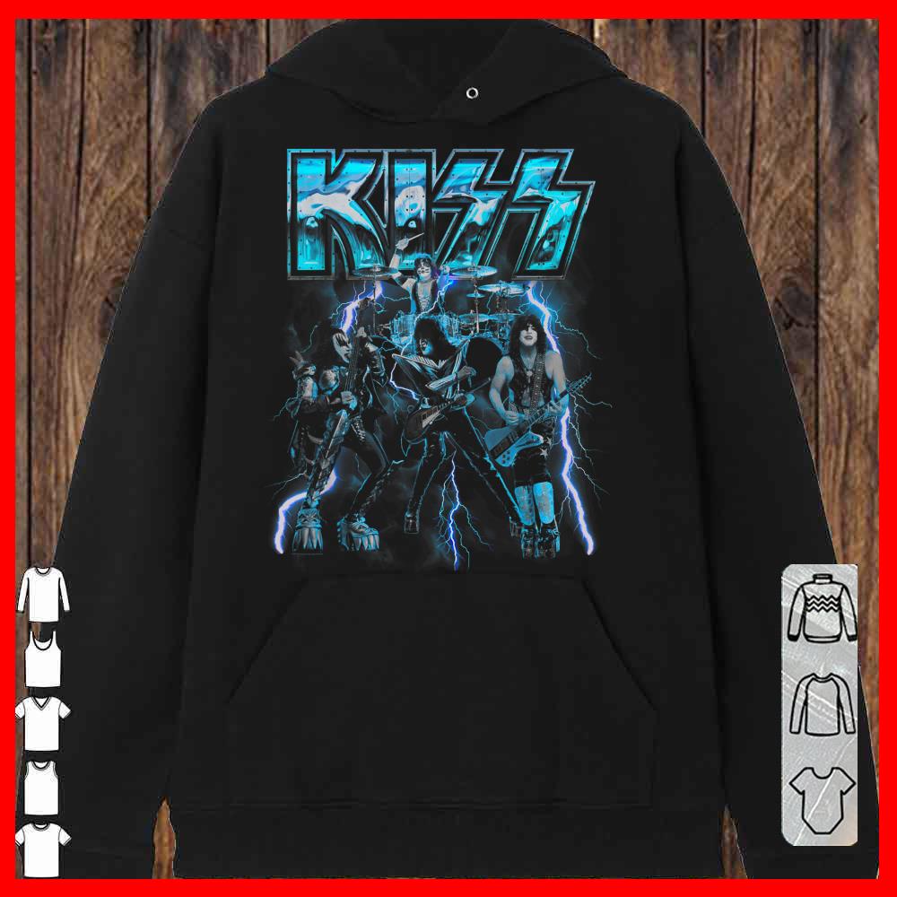 KISS Shirt, KISS Blue Lightning Shirt