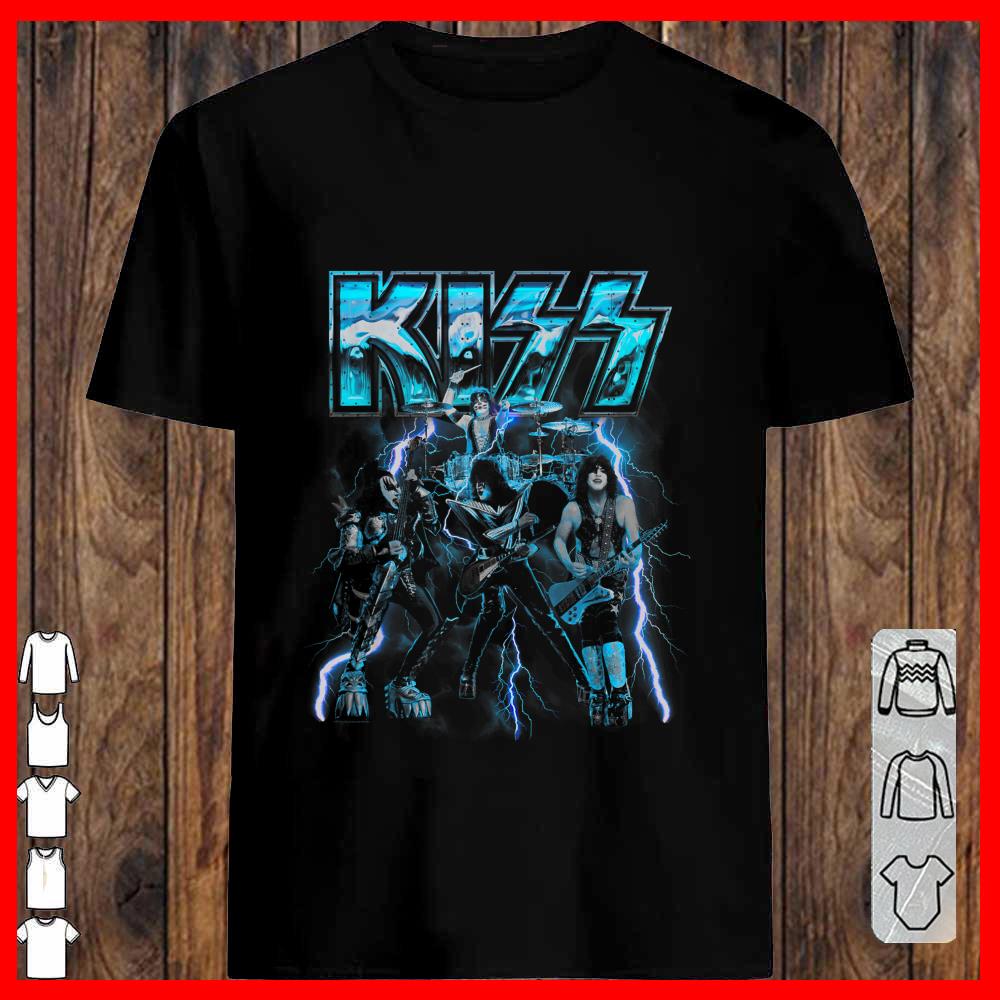 KISS Shirt, KISS Blue Lightning Shirt