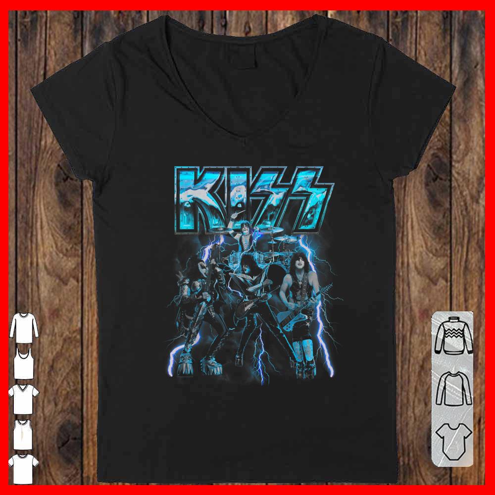 KISS Shirt, KISS Blue Lightning Shirt