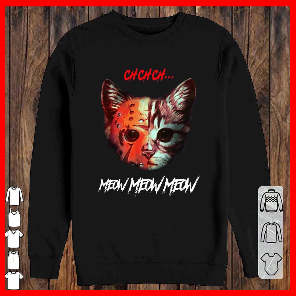 Kitten Cosplay Jason Voorhees Cat Meow Meow Meow Sweatshirt
