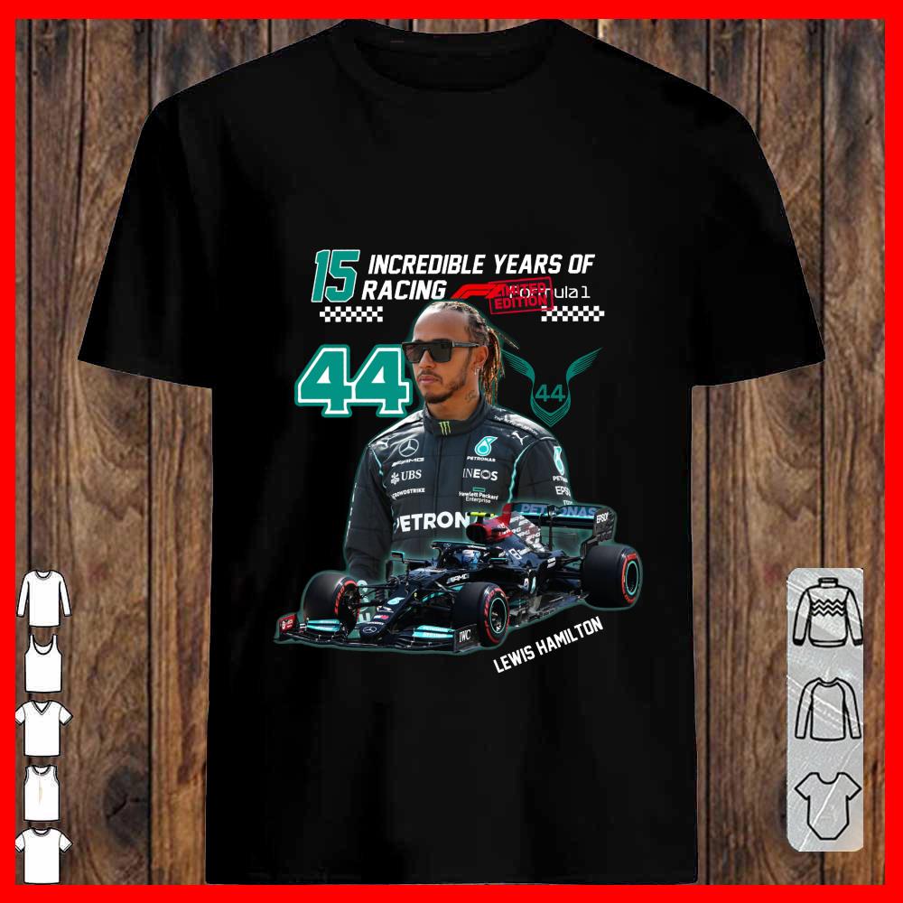 Lewis Hamilton 15 Incredible Years of Racing Shirt, Lewis Hamilton Shirt