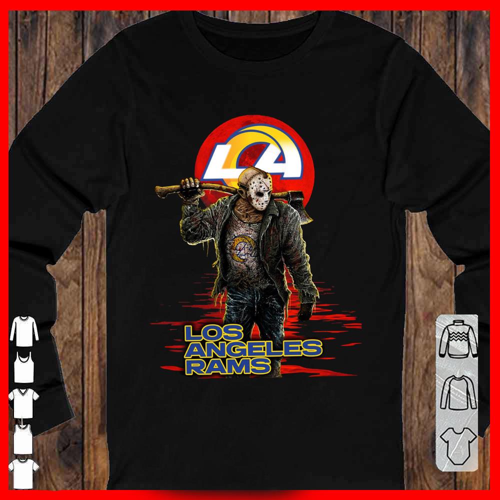 Los Angeles Rams Mashup Jason Voorhees Horror Movies Longsleeve