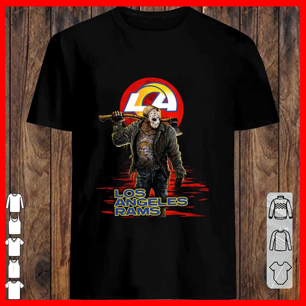 Los Angeles Rams Mashup Jason Voorhees Horror Movies T-shirt