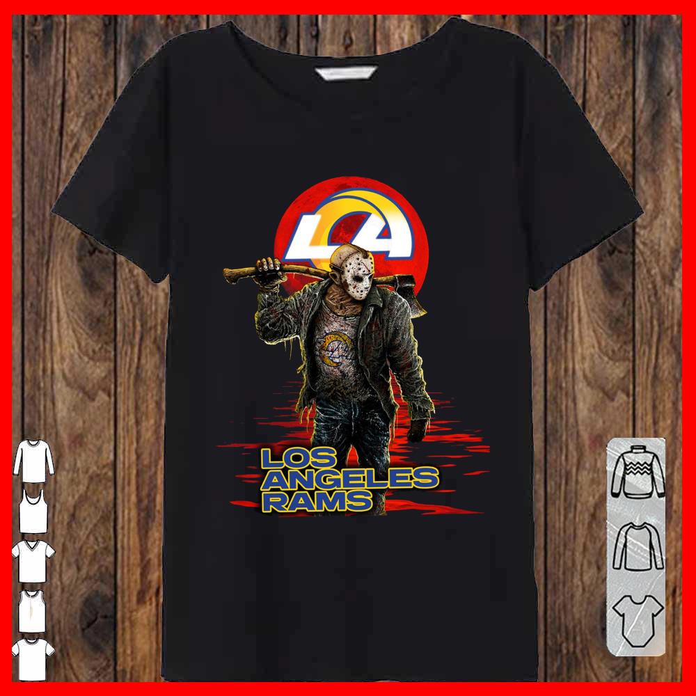 Los Angeles Rams Mashup Jason Voorhees Horror Movies Women-T-shirt