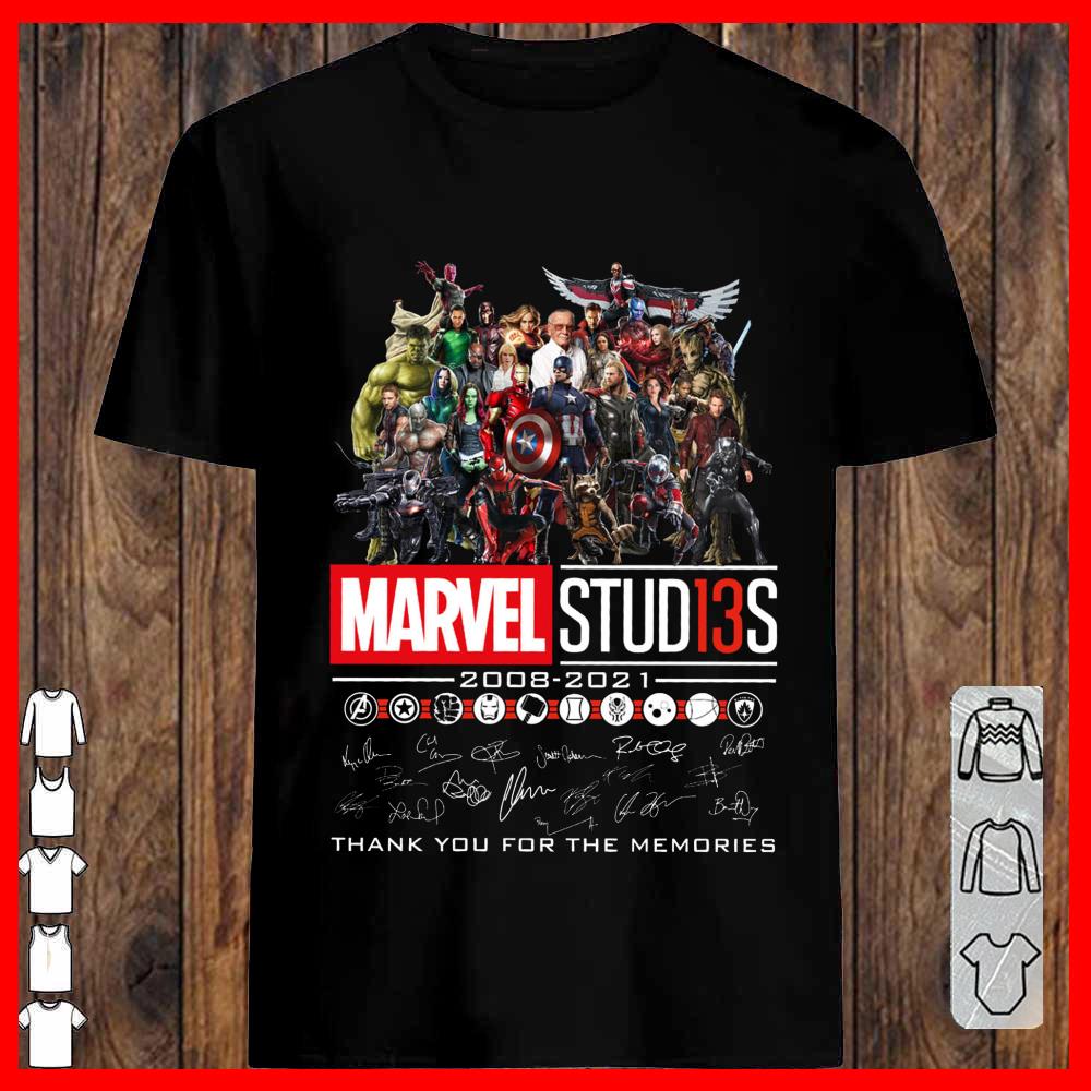 Marvel Studio 13S 200802021 Signature Shirt, Marvel Studio Thank You For The Memories Shirt