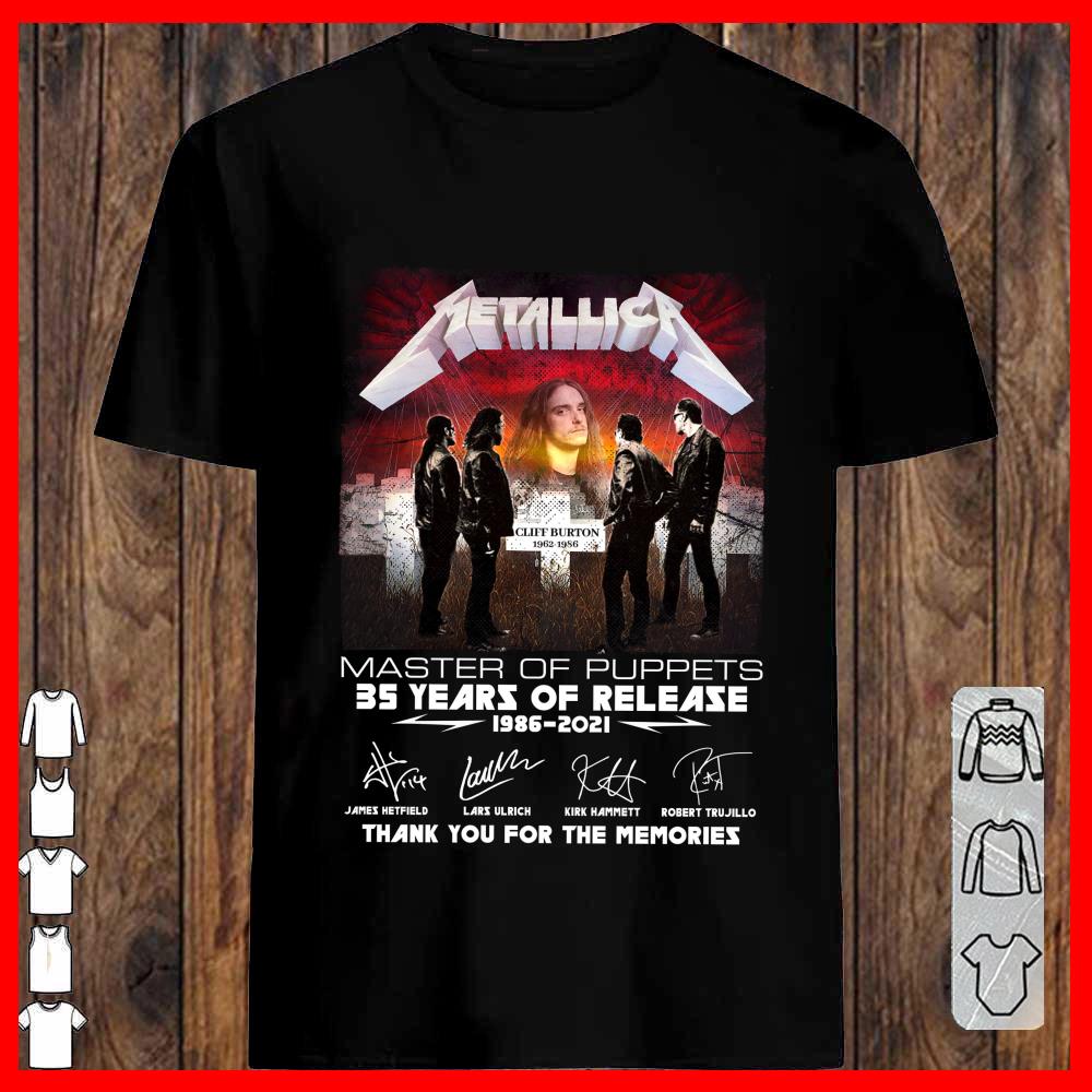 Metallica Cliff Burton 35 years Shirt, Cliff Burton Signature Metallica Shirt