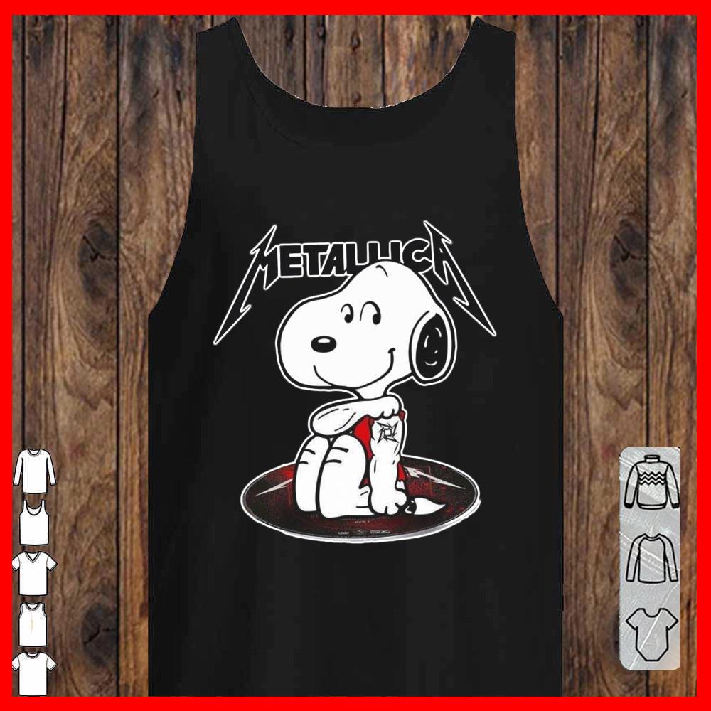Metallica Snoopy Tatoo the hand tank-top
