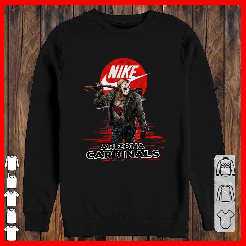 Nike Logo Mashup Arizona Cardinals Jason Voorhees Horror Movies Shirt