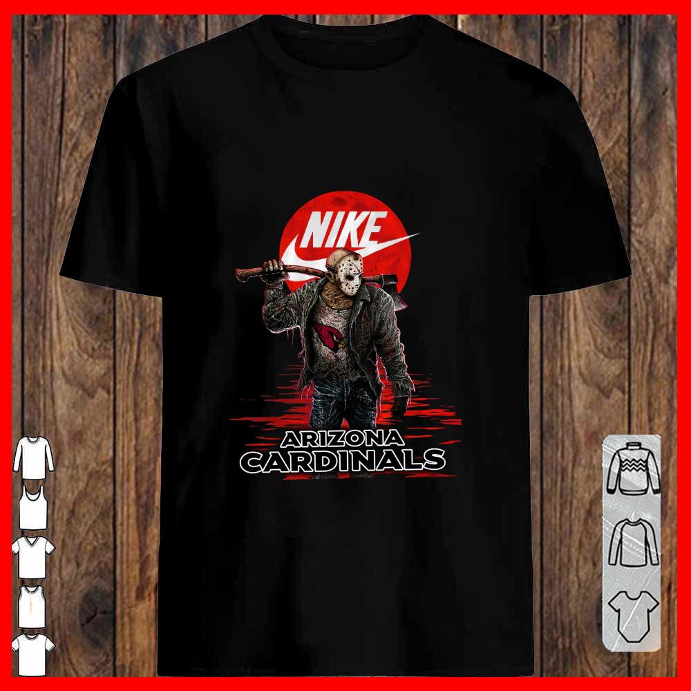 Nike Logo Mashup Arizona Cardinals Jason Voorhees Horror Movies Shirt