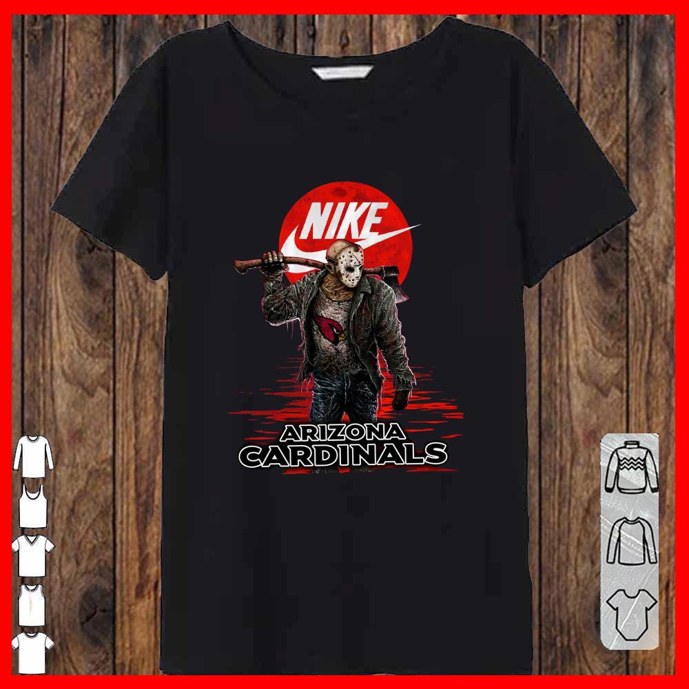 Nike Logo Mashup Arizona Cardinals Jason Voorhees Horror Movies Shirt