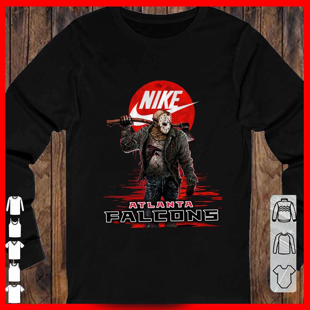 Nike Logo Mashup Atlanta Falcons Jason Voorhees Horror Movies Shirt