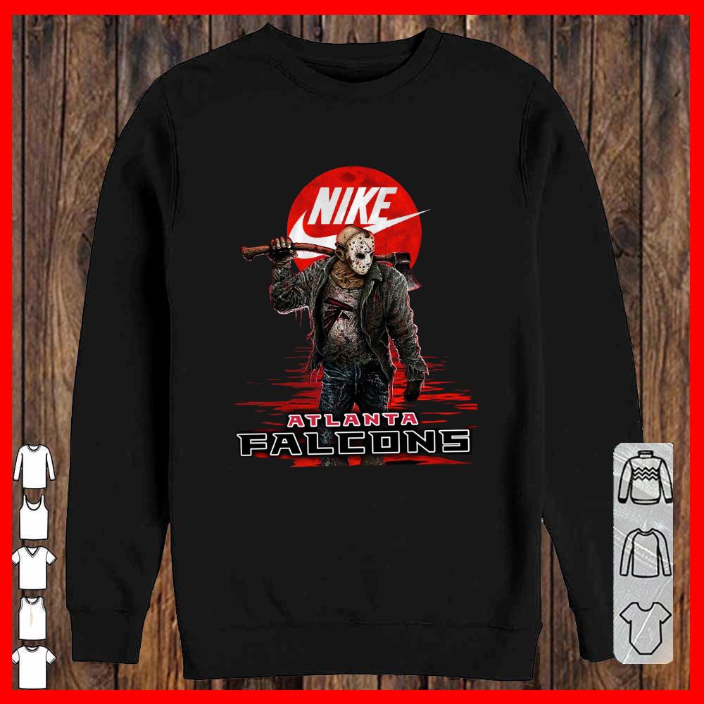 Nike Logo Mashup Atlanta Falcons Jason Voorhees Horror Movies Shirt