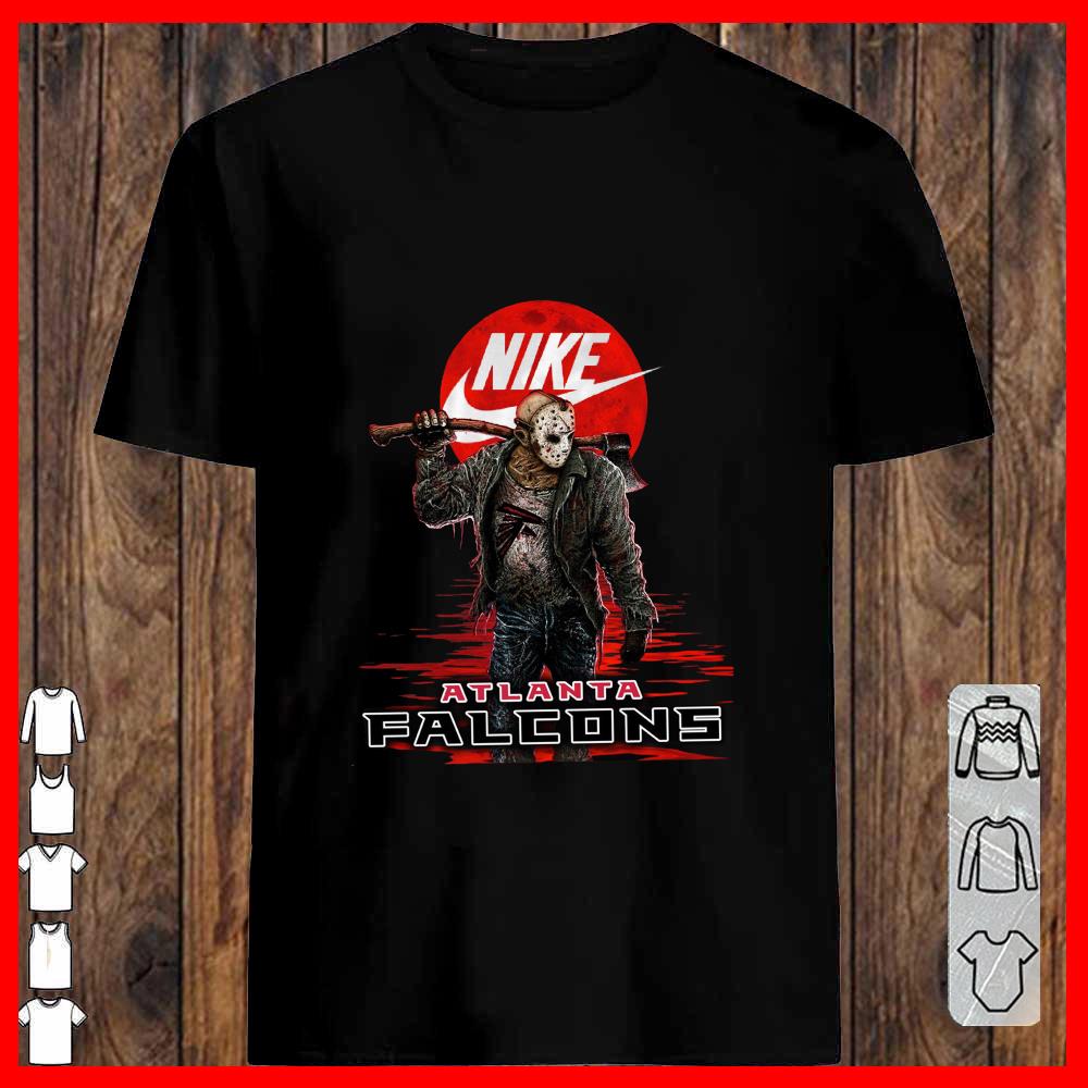 Nike Logo Mashup Atlanta Falcons Jason Voorhees Horror Movies Shirt