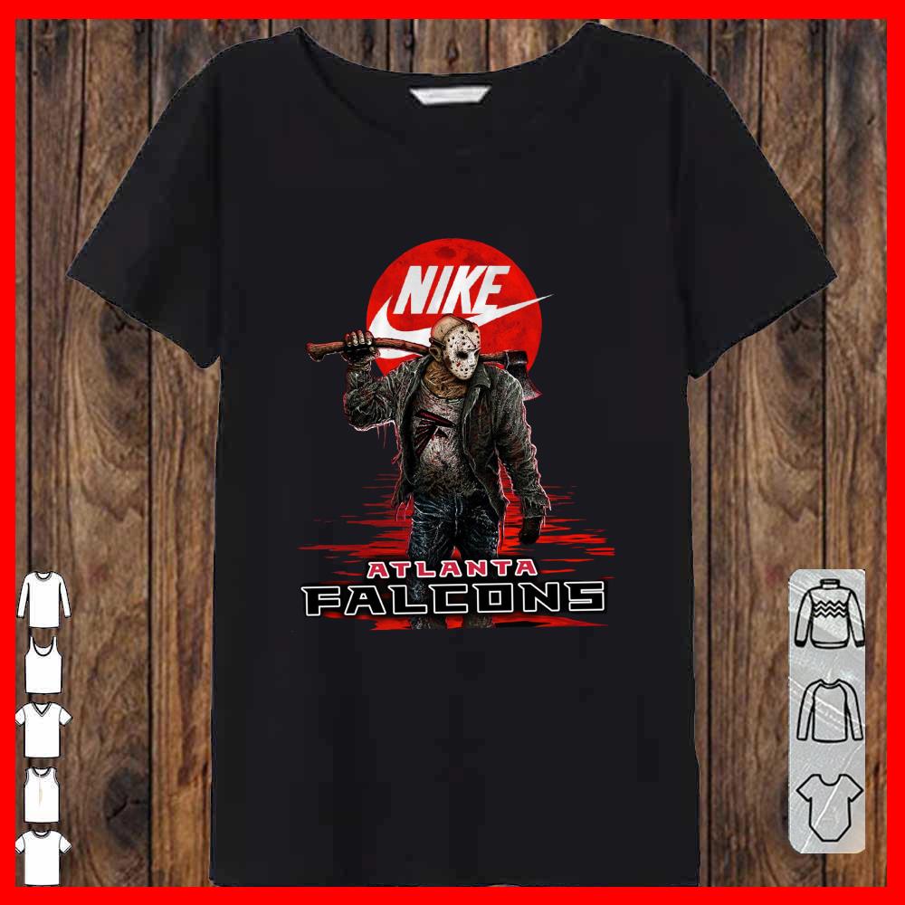 Nike Logo Mashup Atlanta Falcons Jason Voorhees Horror Movies Shirt
