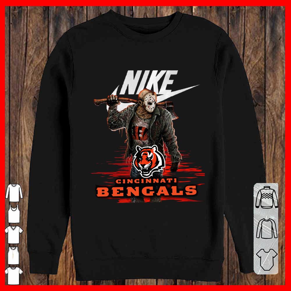 Nike Logo Mashup Cincinnatui Bengals Jason Voorhees Shirt