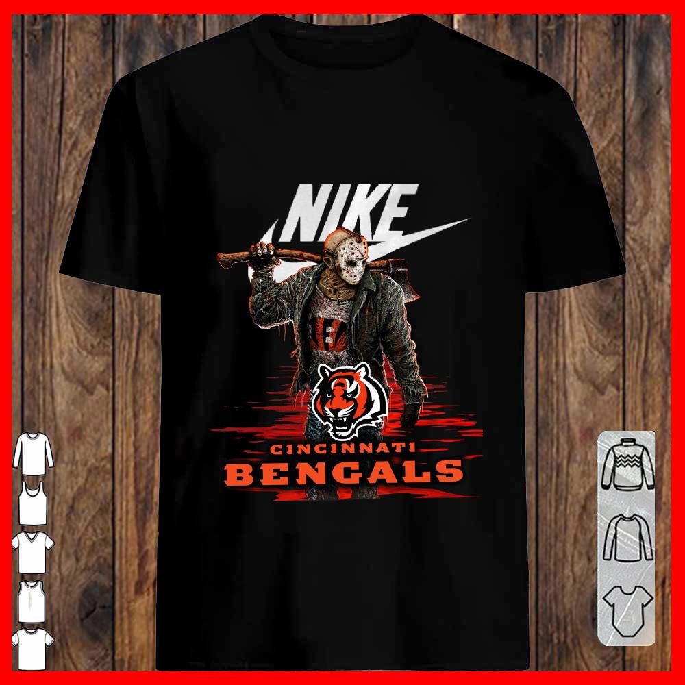 Nike Logo Mashup Cincinnatui Bengals Jason Voorhees Shirt