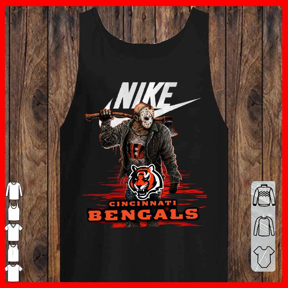 Nike Logo Mashup Cincinnatui Bengals Jason Voorhees Shirt