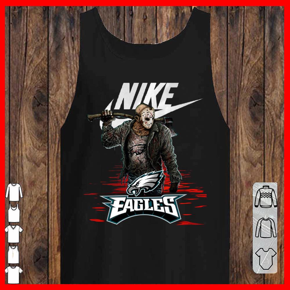 Nike Logo Mashup Eagles Jason Voorhees Shirt, Nike Jason Voorhees Eagles Shirt