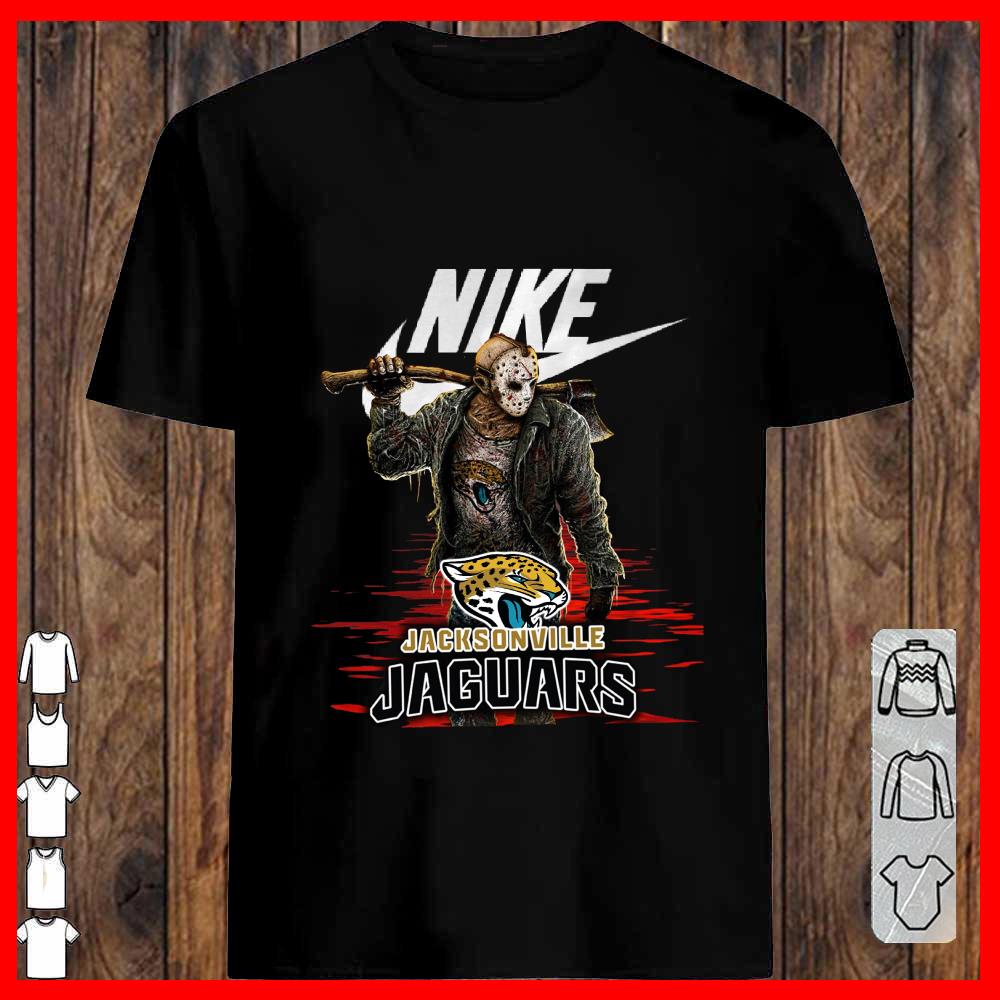 Nike Logo Mashup Jacksonville JaGuars Jason Voorhees Shirt
