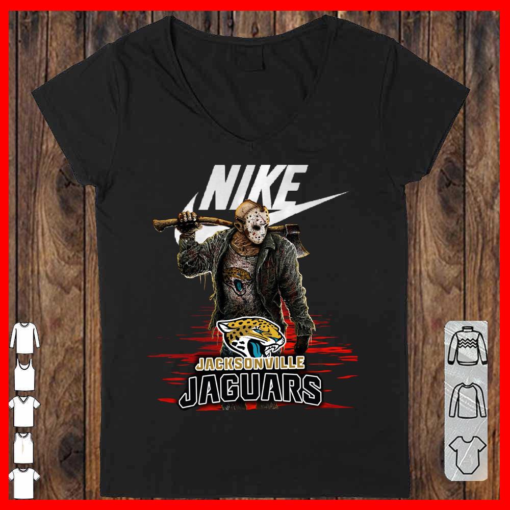 Nike Logo Mashup Jacksonville JaGuars Jason Voorhees Shirt