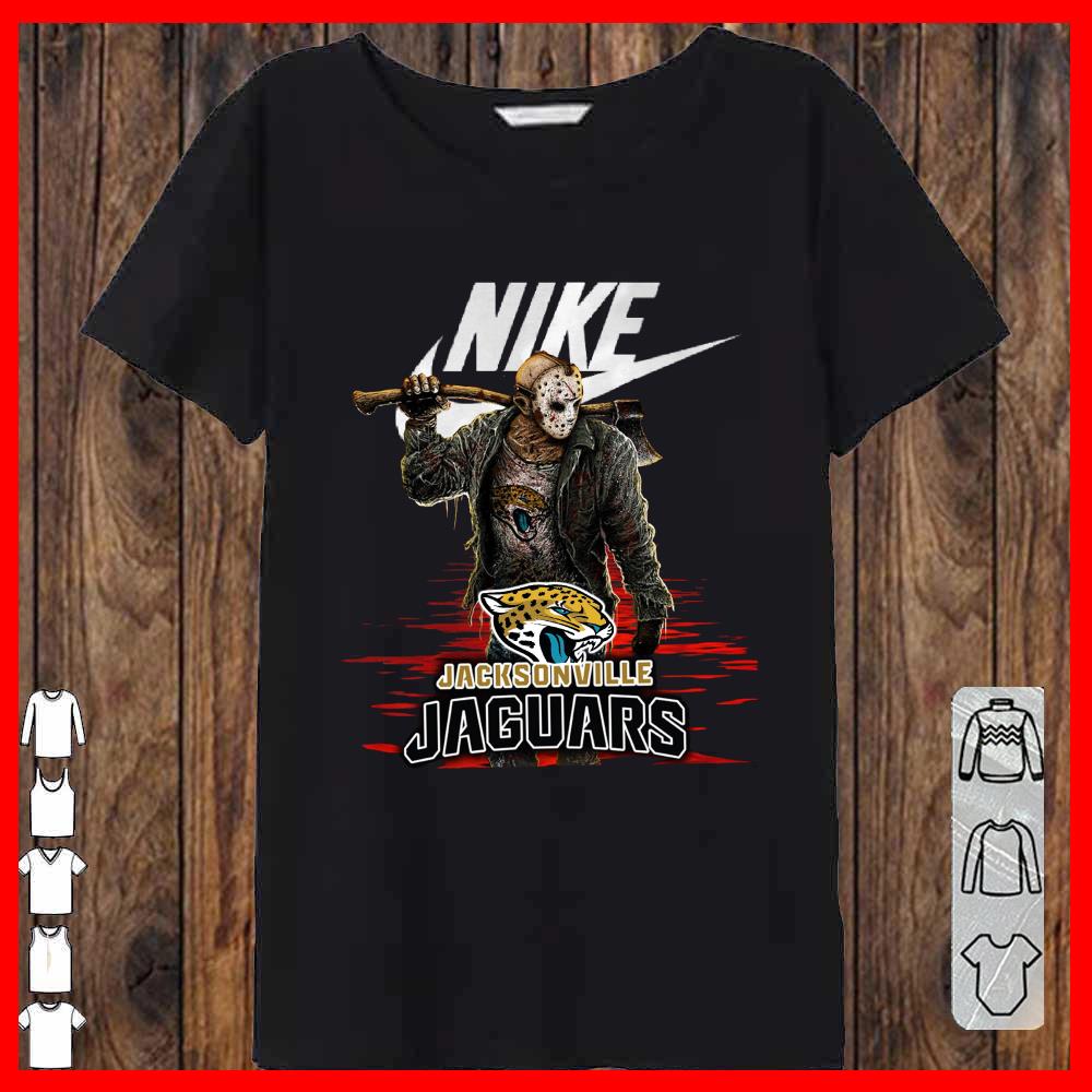 Nike Logo Mashup Jacksonville JaGuars Jason Voorhees Shirt
