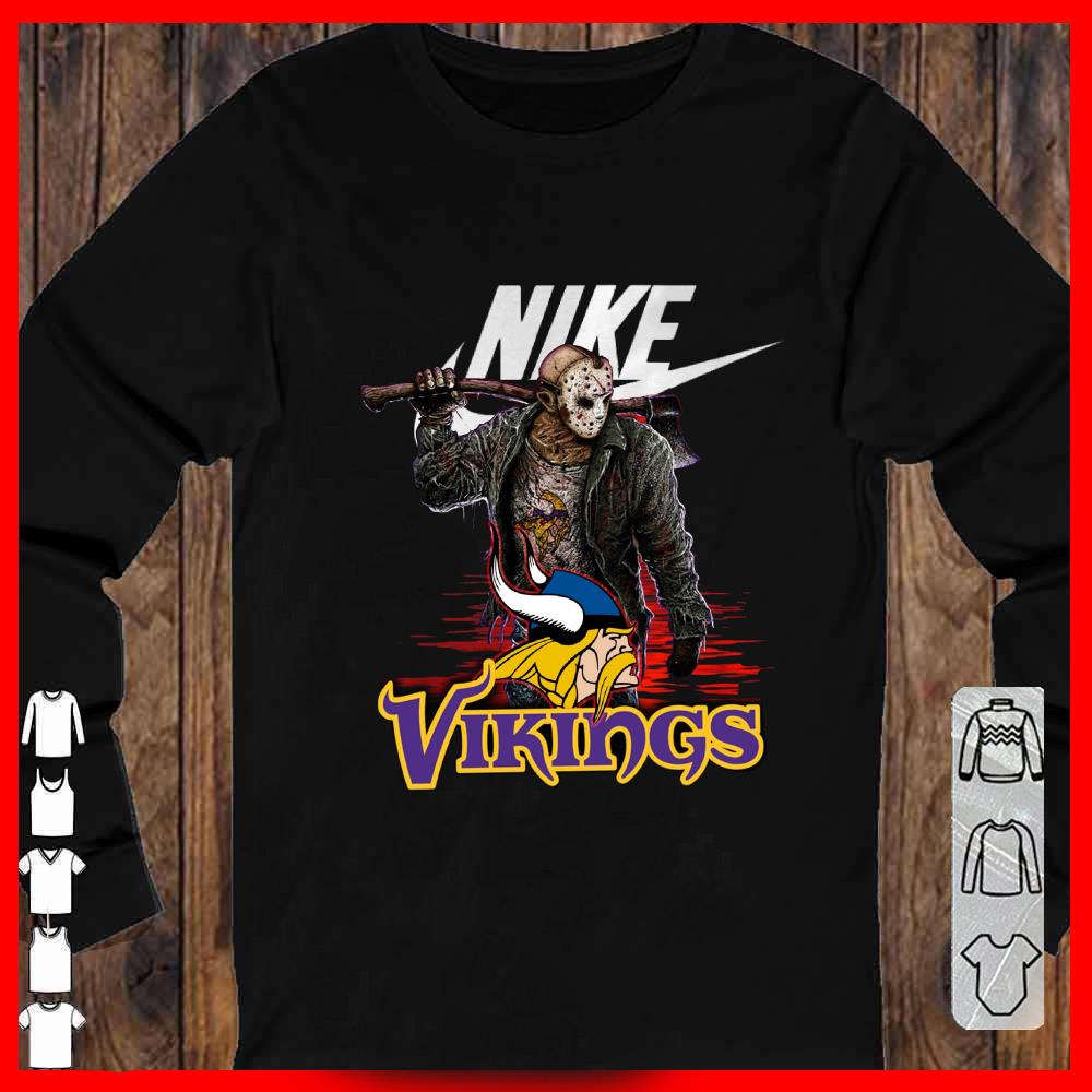 Nike Logo Mashup Jason Voorhees Horror Movies Shirt